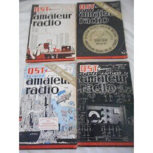 Lot 4 Vintage QST Magazine devoted entirely to amateur radio 1949 1960s Ads